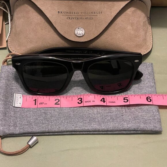 BRUNELLO CUCINELLI x OLIVER PEOPLES Mr. Brunello Horn Sunglasses - Picture 13 of 16